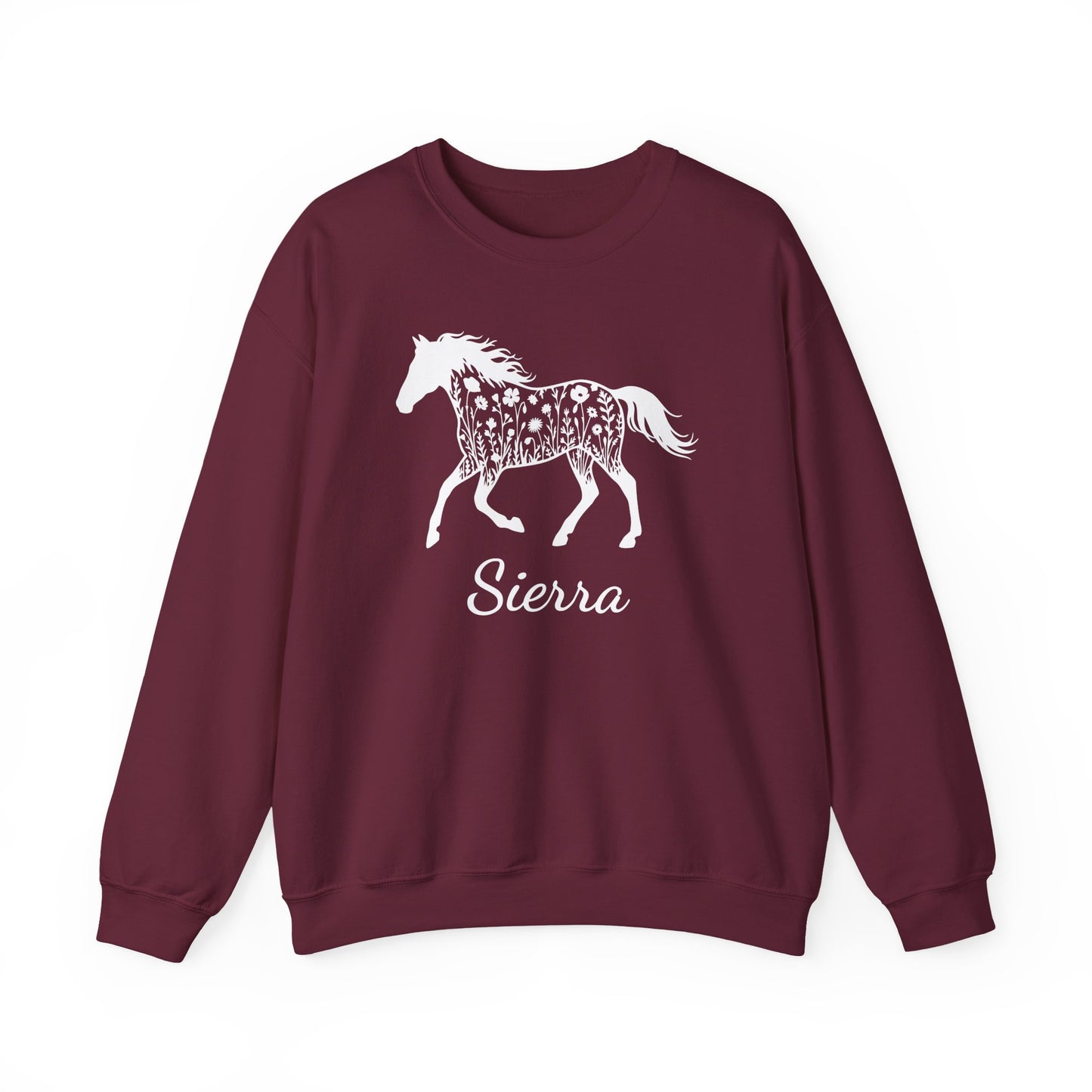 Personalized Floral Horse