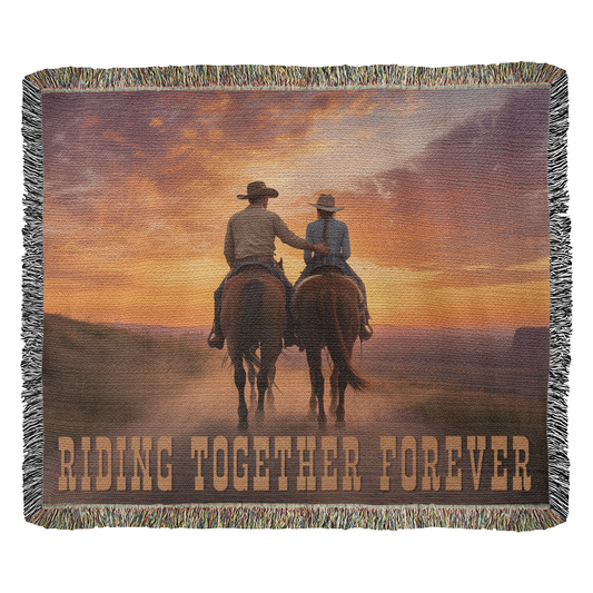 Riding Together Forever Woven Blanket