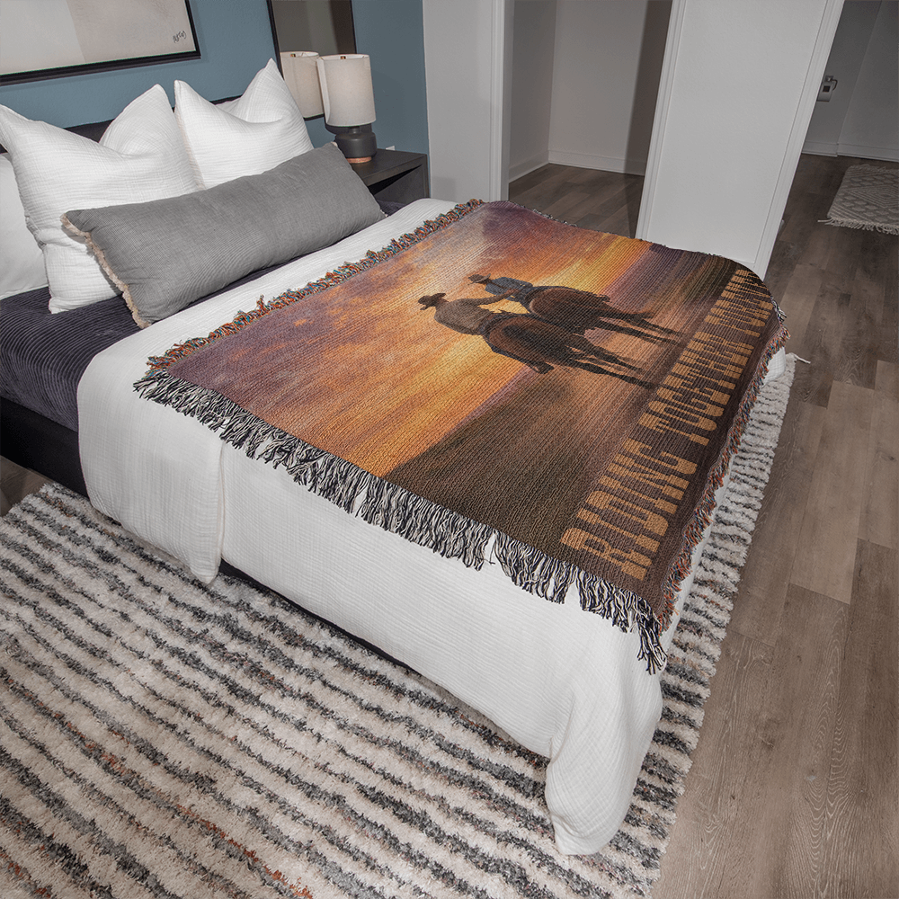 Riding Together Forever Woven Blanket