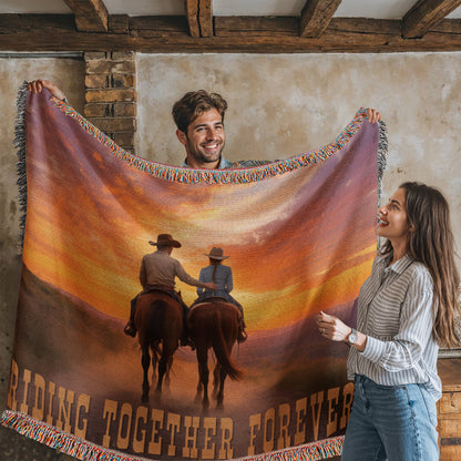 Riding Together Forever Woven Blanket